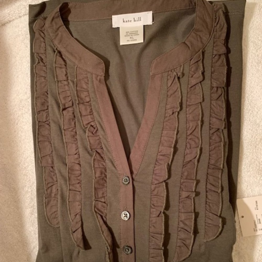 *HP* Olive green Kate Hill shirt .NWT